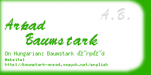 arpad baumstark business card